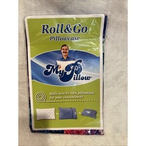 2 NEW My Pillow Roll & Go Pillowcase Jeweltone Quilt Block Child/adult 12" x 18"